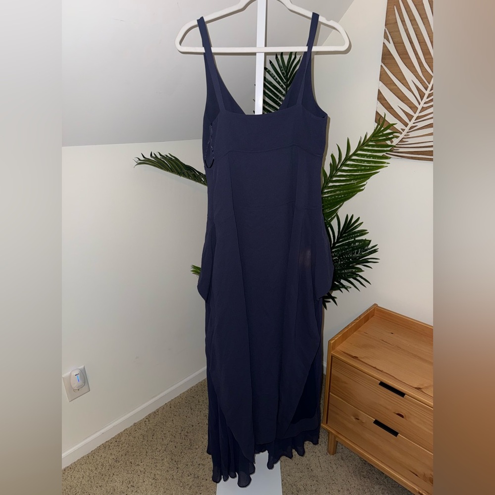 SIMKHAI sequoia pleated combo sleeveless v-neck dress size 8 - Picture 6 of 8